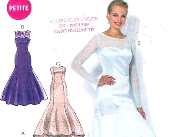 Boned Wedding dress McCalls 7320 sewing patternBridesmaid Wedding party Evening wear  Sz 6 to 14 UNCUT