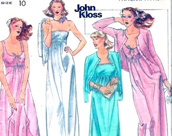 Butterick 5703 John Kloss sewing pattern Designer knit dress jacket evening wear Size 10 CUT