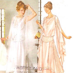 Butterick 4093 sewing pattern 1900s Wedding gown or tunic gown girdle Costume history size 6 8 10 UNCUT