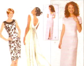Plus size gown Wedding dress evening wear Simplicity 8669 sewing pattern Size 20 to 24 UNCUT