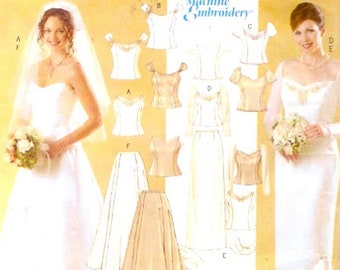 Wedding Tops skirt Butterick 4131 sewing pattern Romantic bride evening wear UNCUT Size 12 to 16