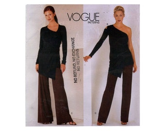 Vogue 2064 sewing pattern Chic Designer top pants Size 6 to 10 or plus size 18 to 22 UNCUT