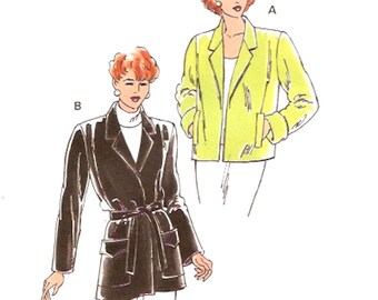 Womens jacket pattern casual chic style coat sewing pattern Kwik Sew 2574 Sz XS to XL UNCUT