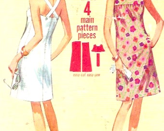 Simplicity 7071 60s Mod dress vintage sewing pattern Bust 32 retro style CUT