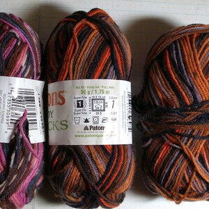 Patons Kroy yarn striped yarn Wool Blend 4 ply 50 Gram Each Super fine knitting Crochet yarn crafts supply image 2
