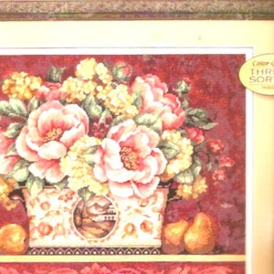 Peony Tapestry kit Dimensions 20019 Gold Collection Crafts flower lover DIY Needlepoint Unused image 4