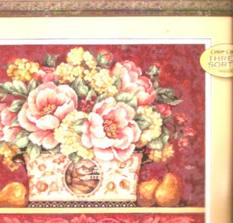 Peony Tapestry kit Dimensions 20019 Gold Collection Crafts flower lover DIY Needlepoint Unused image 4