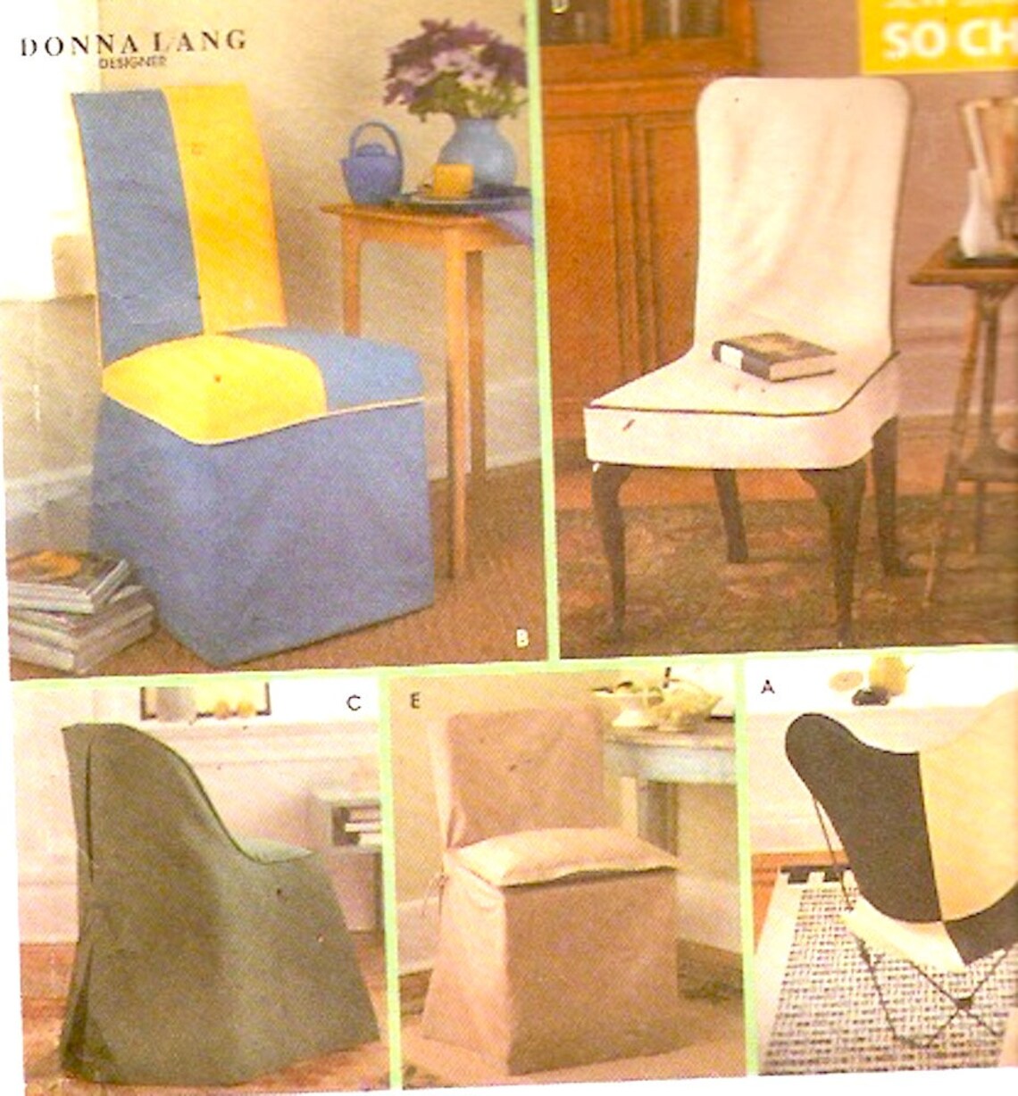 Home Chair Covers Decor Sewing Pattern Simplicity 8261 Dining Etsy