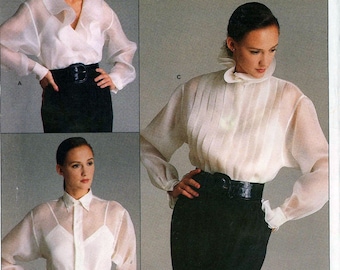 Vogue 2001 blouse camisole sewing pattern American designer Size 10 UNCUT