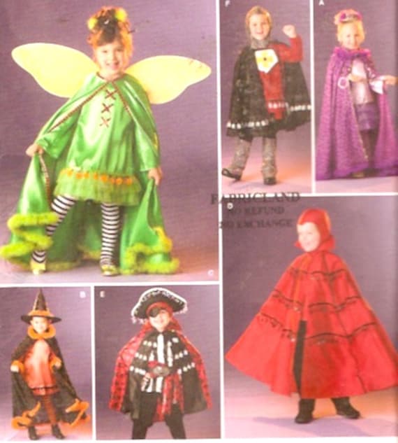MAKE GIRLS COSTUMES FAIRY~COWGIRL~PIRATE~70S SEWING PATTERN SALE SIZE 3~8