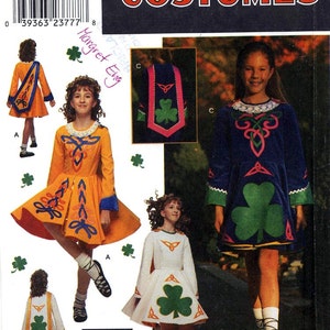 Simplicity 9131 girls celtic dress costume sewing pattern Size 7 8 0 12 14 UNCUT image 1