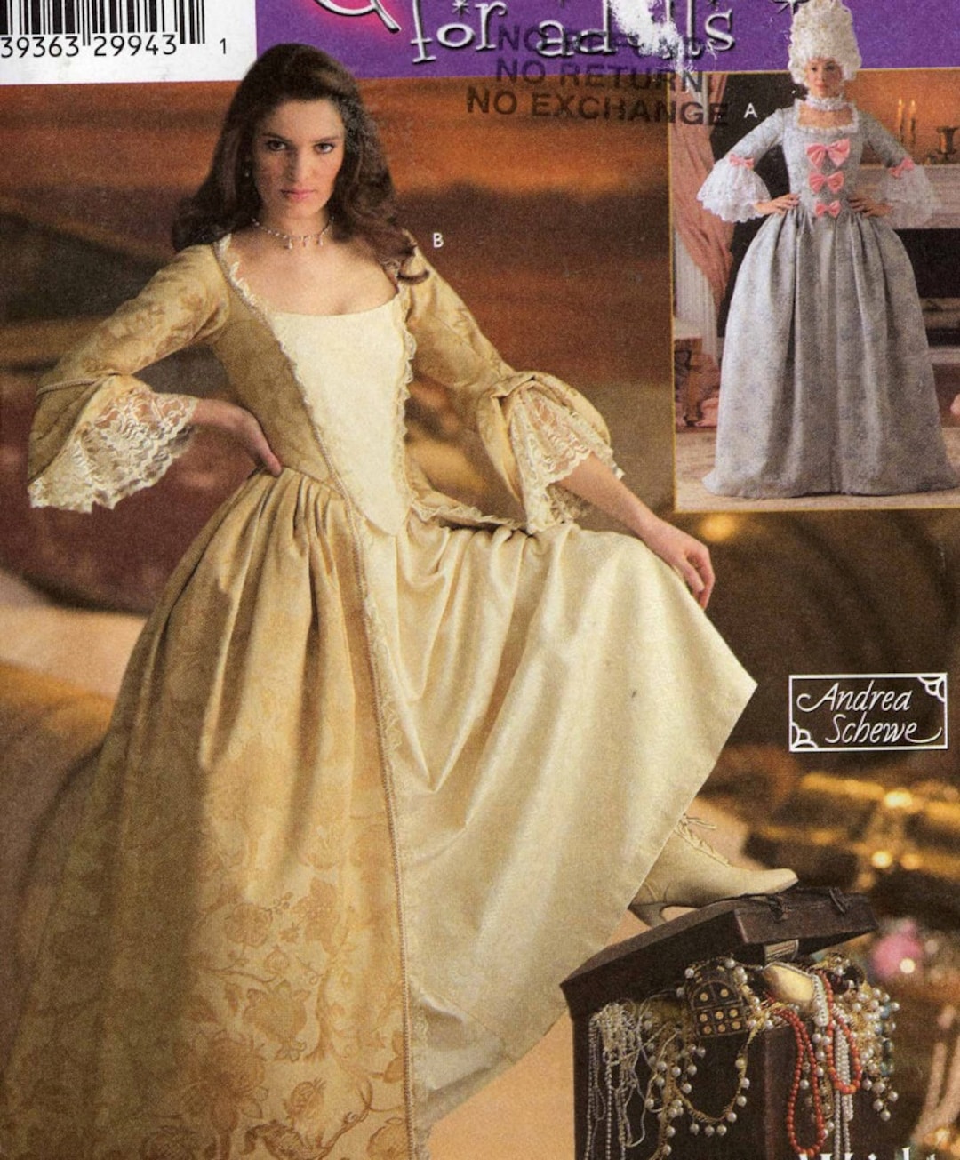 Marie Antoinette Dress Simplicity 4092 Costume Sewing Pattern ...