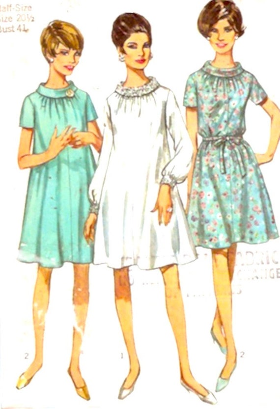 60s Simplicity 7353 Tent Dress Vintage 