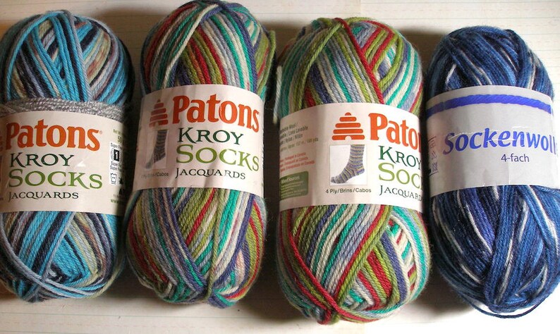 Patons Kroy yarn striped yarn Wool Blend 4 ply 50 Gram Each Super fine knitting Crochet yarn crafts supply Patons moss