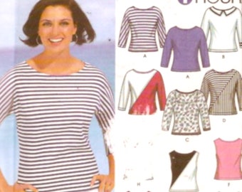 Simplicity 7222 1 hour knit tops summer sewing pattern Size 14 to 22 UNCUT