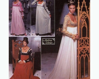 Historical Renaissance gown wedding dress Costume sewing pattern Simplicity 9531 Size 6 to 12 UNCUT