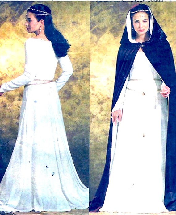 Wedding Dress Cape Medieval Renaissance Style Sewing Pattern Etsy