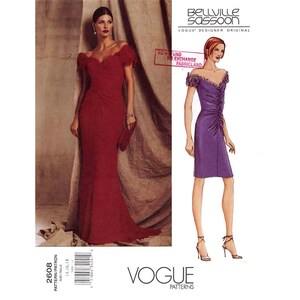 Vogue 2608 sewing pattern evening gown Brides Mother of the Bride Wedding party cocktail dress Sz 14 to 18 Uncut