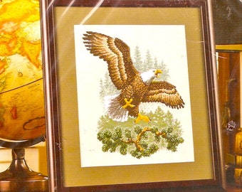 Landing Eagle kit counted cross stitch Bucilla 43686 nature Wildlife bird design Eagle US Needlework Unopened Finished see description