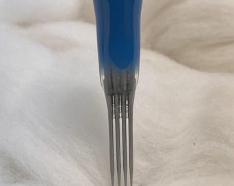 Felt Alive Quad Point Felting Needle, 42t Fine Finisher, Blue Handle