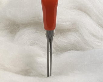 Felting Needles 40 star ORANGE BEGINNER Double Point - Felt Alive Color-Coded Needle Felting Tool with Rubber Handle