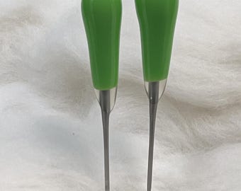 Felt Alive Green Reverse Barb Felting Needles – Single Point Tools (2 Pack)