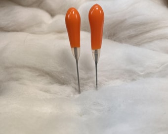 Orange 40 Star Felting Needles 2 Pack | Beginner Handle | Felt Alive