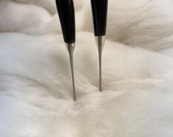 Felting Needles 36t BLACK HEAVY-DUTY Single Point 2 Pack - Felt Alive Color-Coded Needle Felting Tools with Rubber Handles