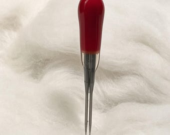 Felting Needles 38 star RED MULTI-PURPOSE Double Point - Felt Alive Color-Coded Needle Felting Tool with Rubber Handle