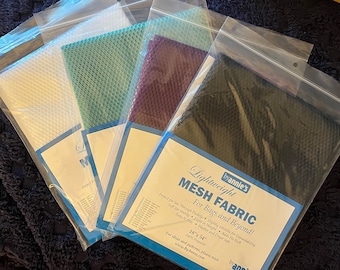 Byannie’s Lightweight Mesh Fabric for Bags and Beyond 18” x 54” 4 packages