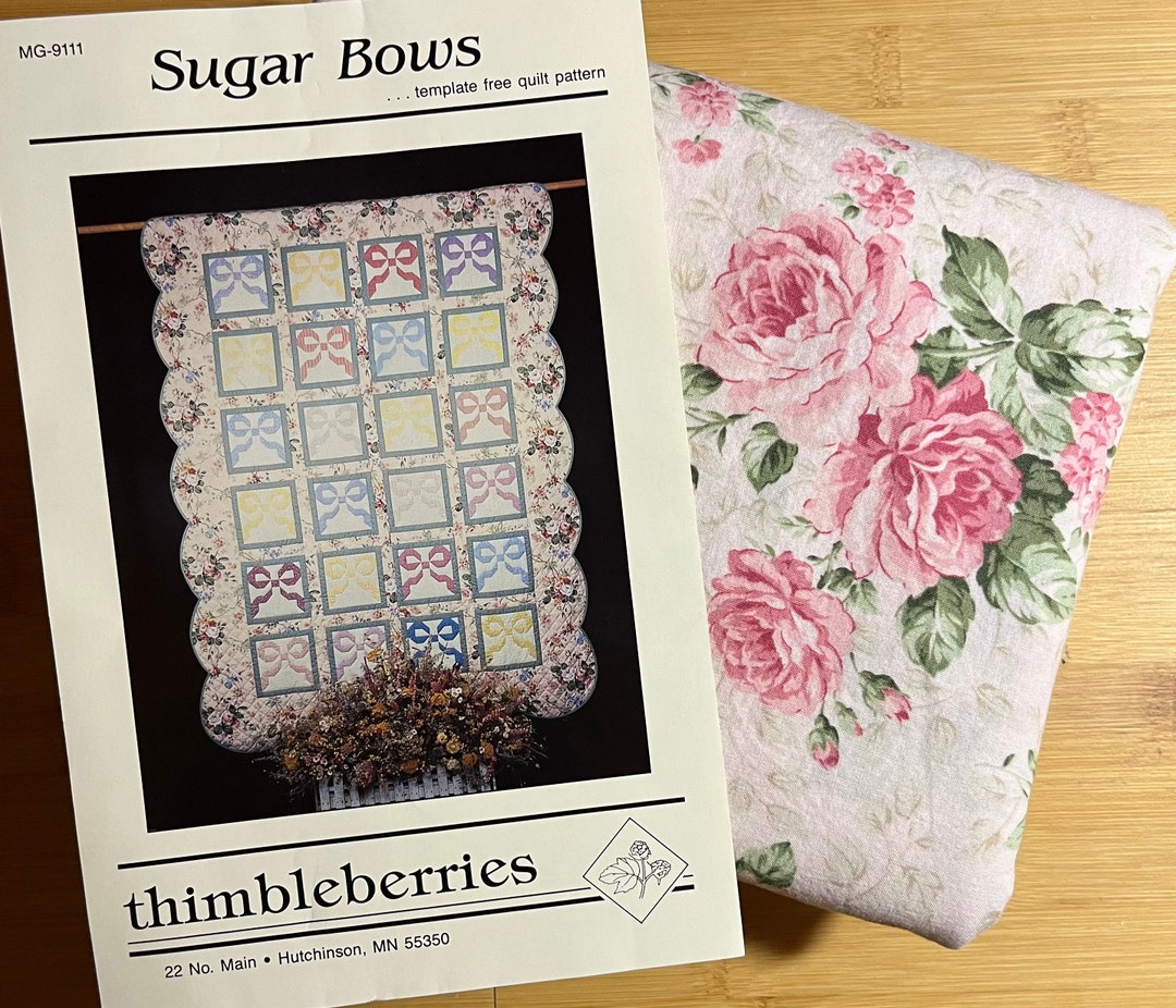 Thimbleberries Sugar Bows Template Free Pattern and Robert Kaufman Anna