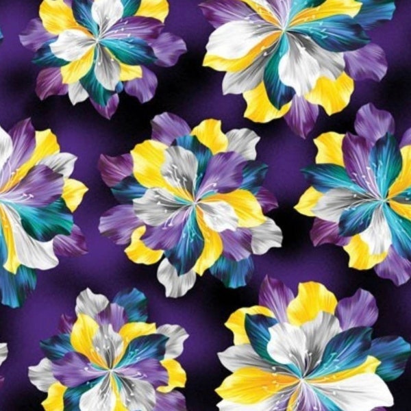 Petal Paradise Fabric by Greta Lynn for Kanvas and Benartex 1 yard