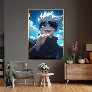 Jujutsu Kaisen Canvas Art Print, Anime Wall Decor, Japanese Manga Poster, Gift for Otaku