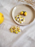 Lemon earrings, Tassel for hoop earrings, Lemon tassels, Interchangeable hoop earrings product logo