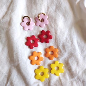 Interchangeable hoop earrings with colored tassels - Tassels for hoop earrings - Summer earrings