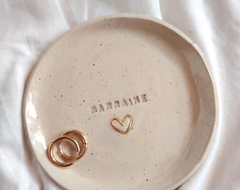 Ciotola personalizzabile - Ciotola in ceramica - Ciotola a cuore - Regalo personalizzato