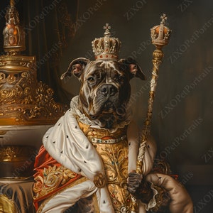 Custom Royal Pet Portrait: Unique Dog & Cat Art (Digital Download)