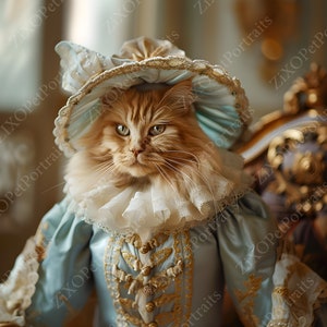 Custom Pet Portrait: Regal Dog & Cat Art (Digital Download)