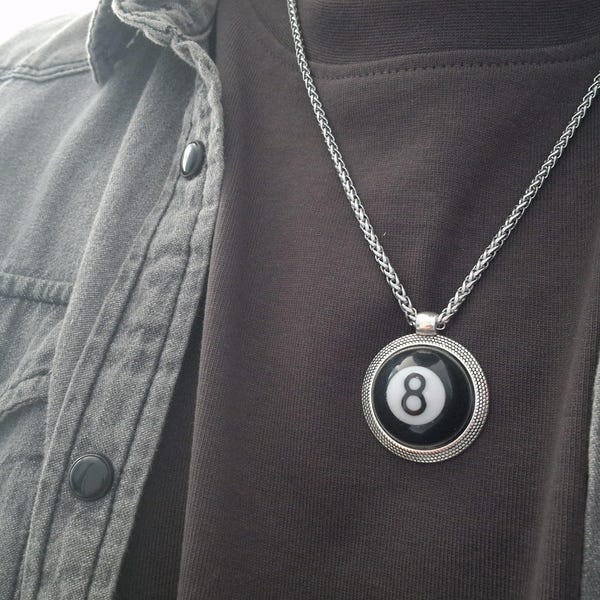 Pool ball necklace