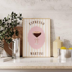 Espresso Martini Espresso martini wall art Martini art Martini print Martini wall art Espresso martini print Cocktail poster