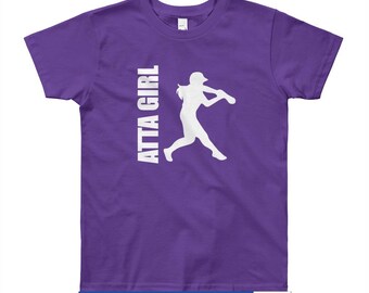 Atta girl softball svg, softball player, softball team, softball coach gift, batting, fun softball shirt, softball silhouette, softball png