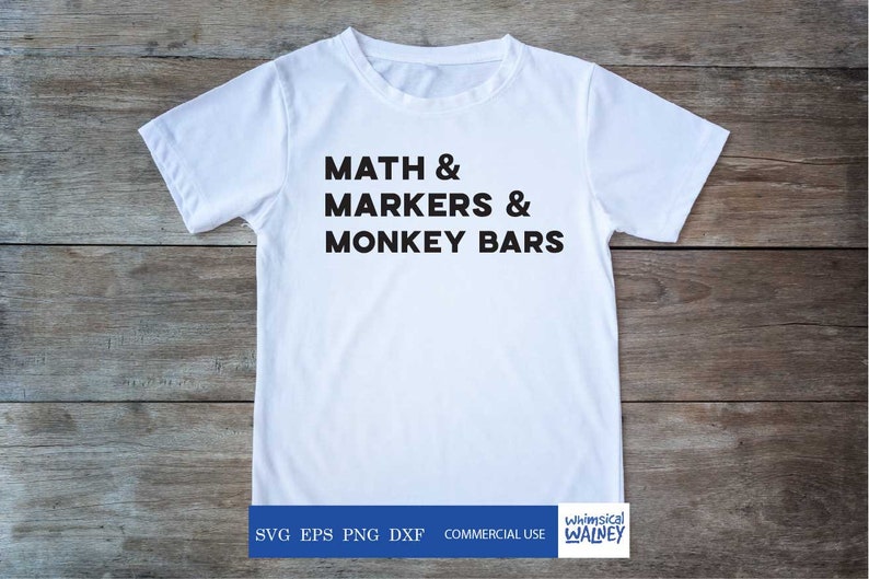 Math and markers and monkey bars SVG, back to school SVG, kindergarten SVG, first grade cut file, Silhouette cut file, funny svg image 2