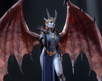 Mizora Figure: Unpainted Painted Resin Statue, BG3 Fanart (garage