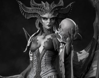 Lilith Diablo IV Figure: Painted/Unpainted Resin Statue, Fan Art