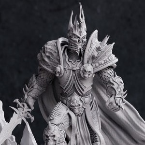 Arthas Lich King Figure, Wow Figure Game statue Resin  Unpainted Garage Kit, Painted