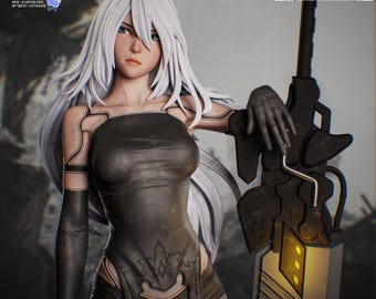 Figura de YoRHa A2 de NieR: Automata - Kit de resina pintado o sin pintar