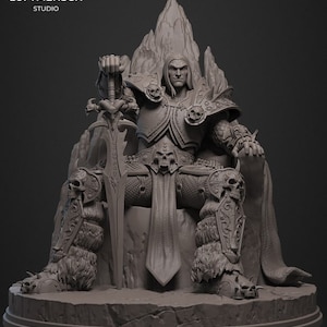 Arthas Lich King Figure wow Figure, World of Warcraft Figure  Painted, Unpainted Garage Kit