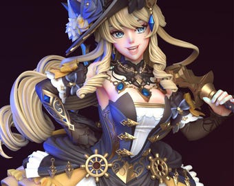 Navia Figure: Genshin  Painted Unpainted   Model - Assembly Kit