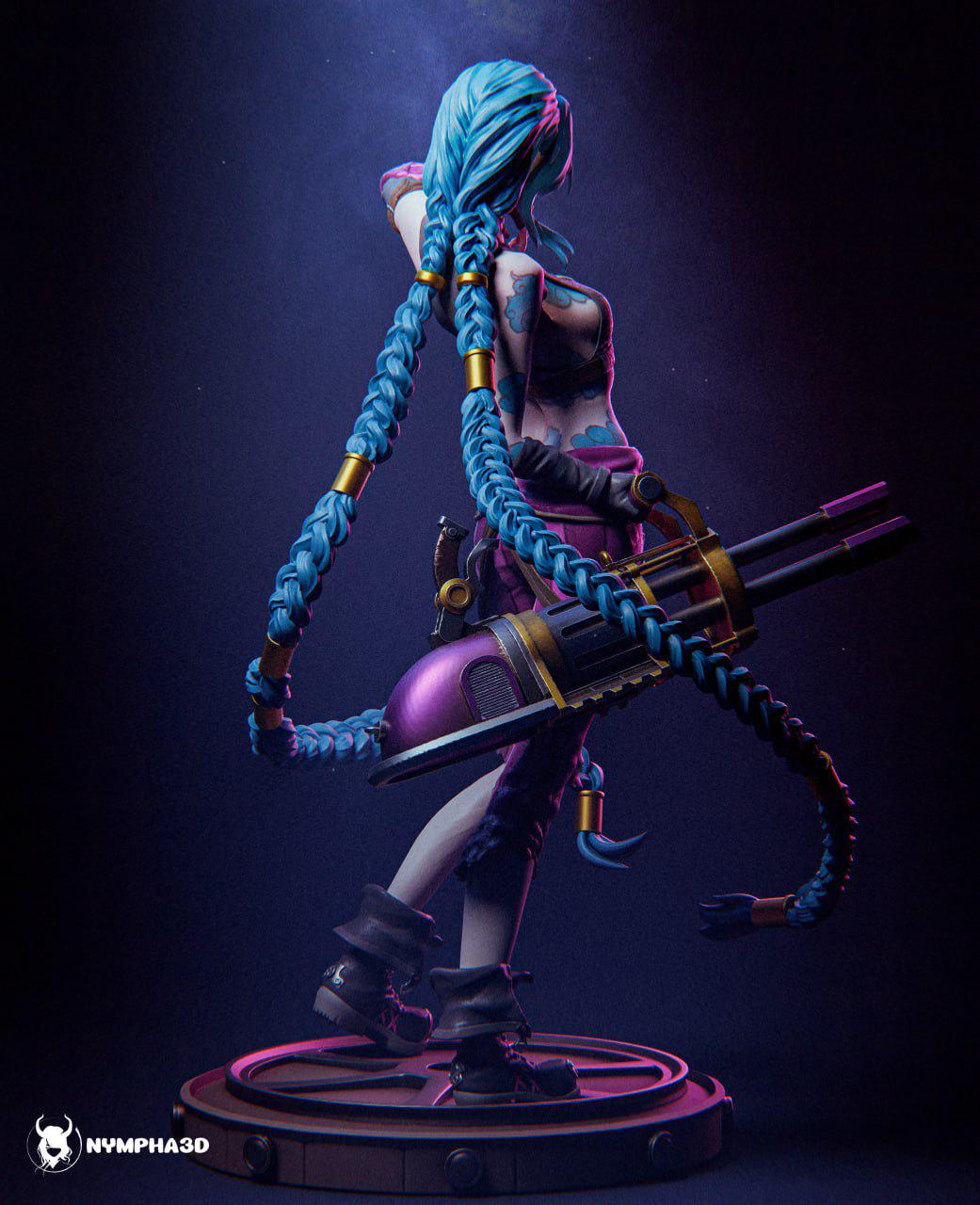 Jinx Statue, Unpainted, Painted Figure, Garage Kit 14 K Print