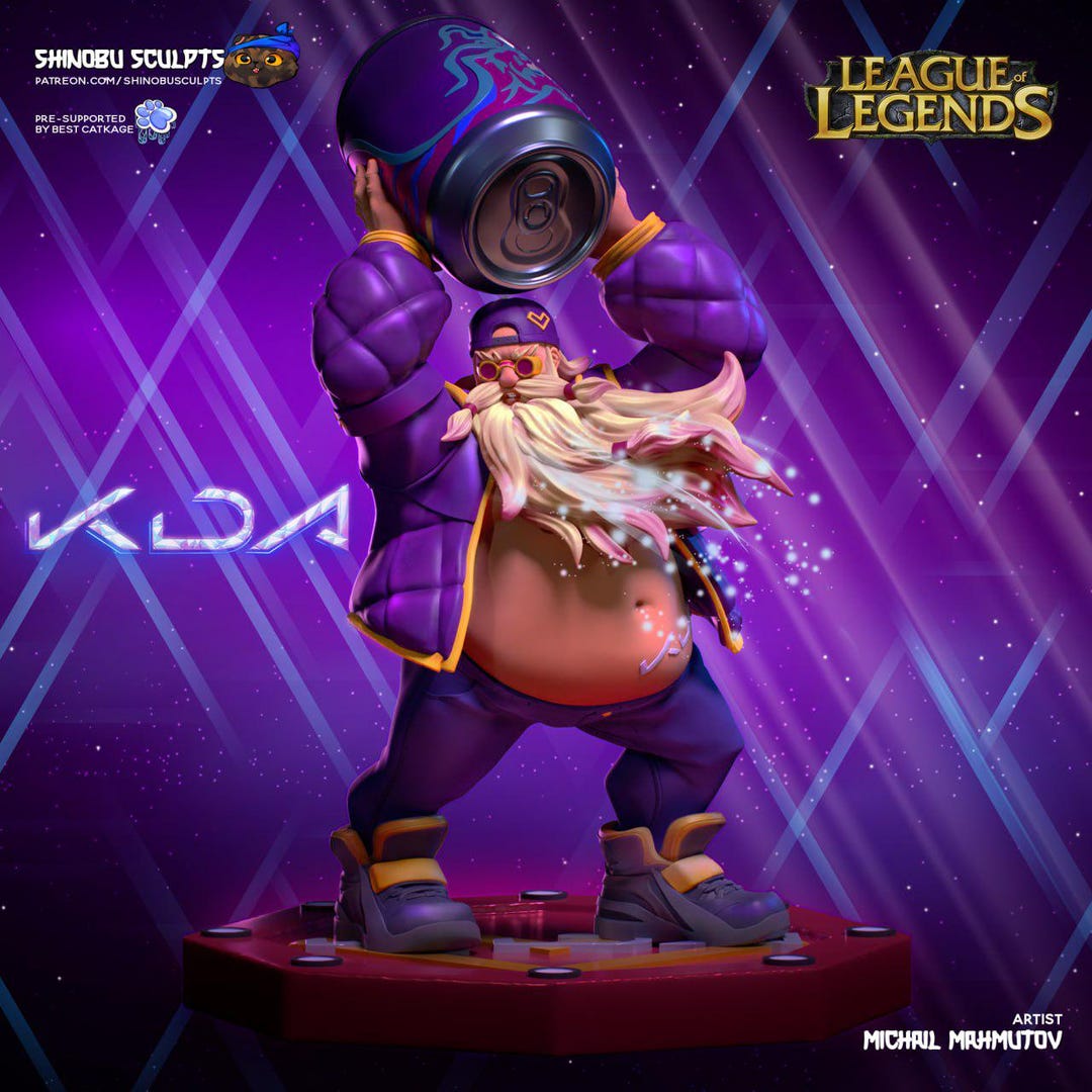 KDA Gragas, Unpainted, Painted Figure, Garage Kit - Etsy